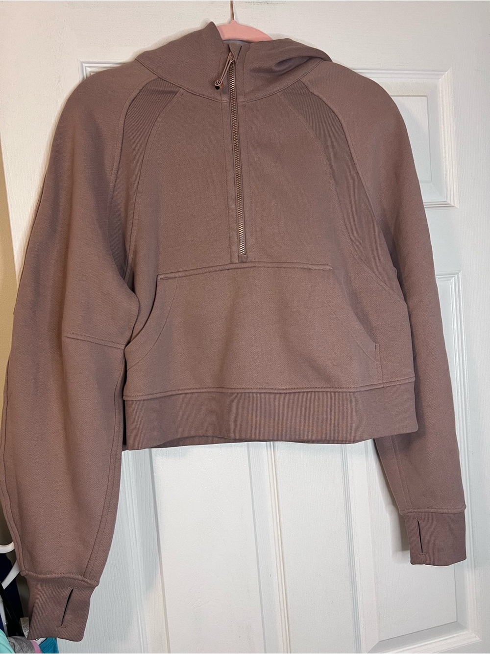 #734 Lululemon Scuba Oversized Half-Zip Hoodie Ashen Rose Rose Gold XS/S NWT